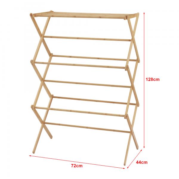 Faltbarer Wäscheständer Grinau Bambus