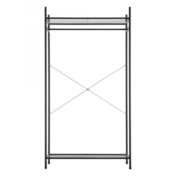 Garderobenständer mit 2 Ablagen 150x80x40cm