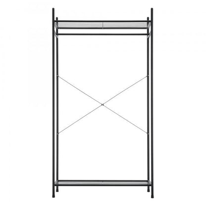 Garderobenständer mit 2 Ablagen 150x80x40cm