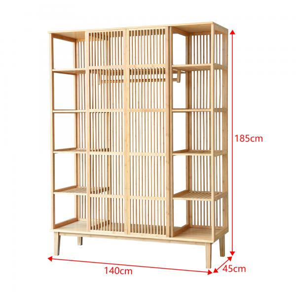 Bambus Kleiderständer Hudiksvall 185x140x45cm