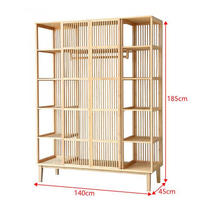 Bambus Kleiderständer Hudiksvall 185x140x45cm