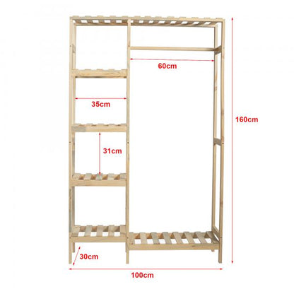 Garderobenständer Smørum 160x100x30 cm Kiefernholz