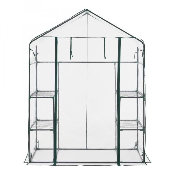 Gewächshaus Hoorn mit Ablagen 140x73x195cm Transparent