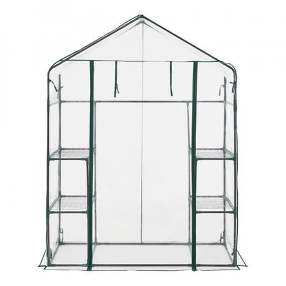 Gewächshaus Hoorn mit Ablagen 140x73x195cm Transparent