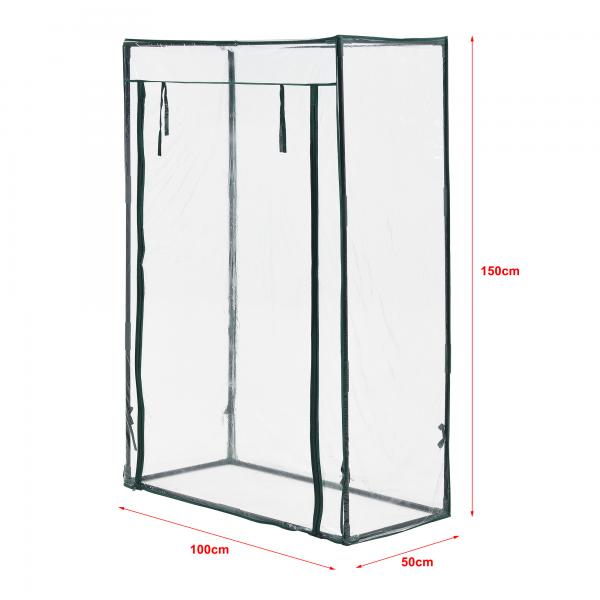 Tomatengewächshaus Terzigno 100x50x150cm Transparent