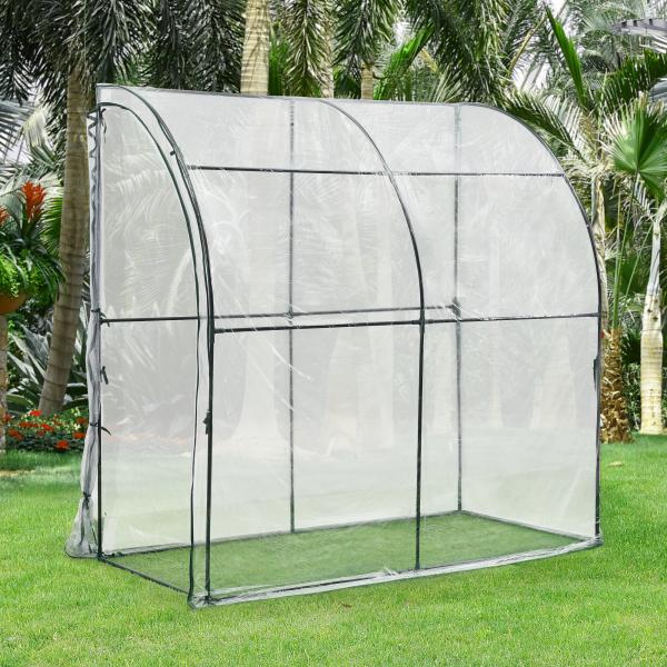 Wand-Gewächshaus Juta 100x200x215cm PVC Folie Transparent