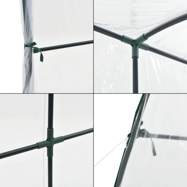 Wand-Gewächshaus Juta 100x200x215cm PVC Folie Transparent