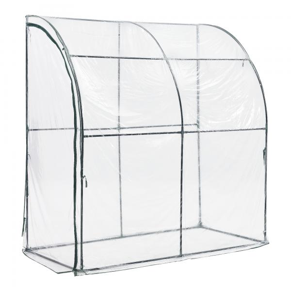 Wand-Gewächshaus Juta 100x200x215cm PVC Folie Transparent