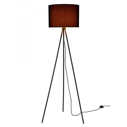 Lampadaire avec pied pivotant 1x E27 Ø 29,5 x 150 cm noir