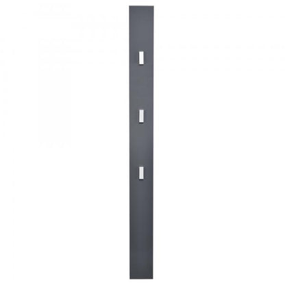 Wandgarderobe Hansnes mit Klapphaken 170 cm Grau Hochglanz