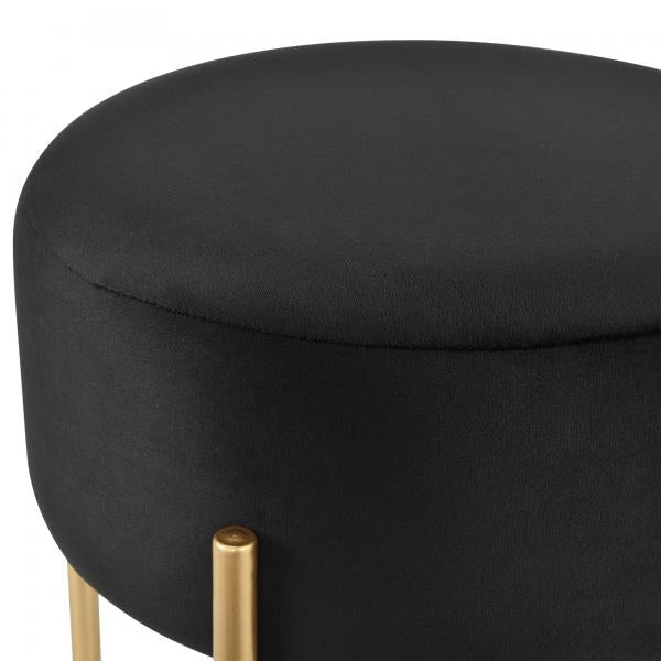 Tabouret Kungälv tabouret rembourré jusqu'à 100 kg noir/couleur laiton