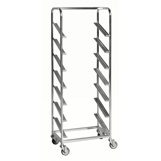 Kistenwagen schräg gestellten Schienen für 7 Euroboxen max Höhe 195mm Industrie Gastro Lager - Palo24