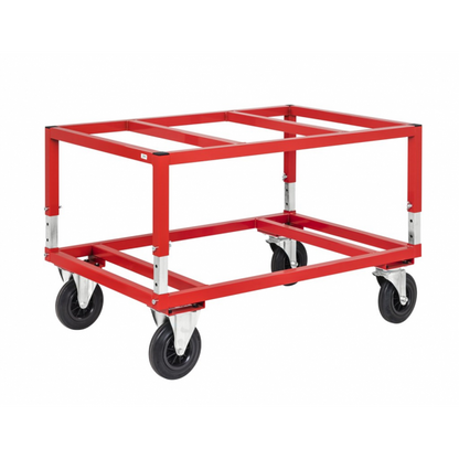 Palettenwagen Höhenverstellbar Rot Euro Paletten - Palo24