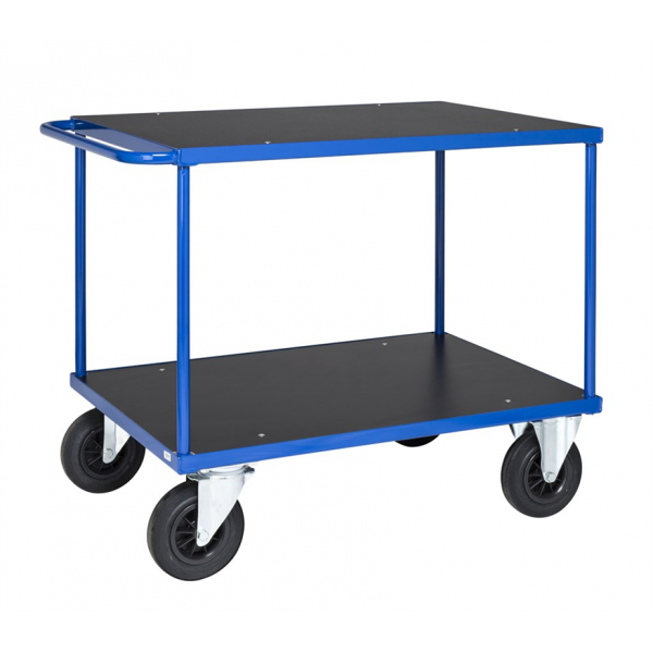 TISCHWAGEN Etagenwagen blau schwarz Statische Last - 500 kg - Palo24