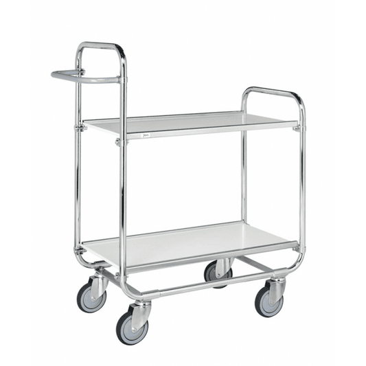 Etagenwagen Kommissionierwagen bis 250kg belastbar, 4 Lenkrollen mit Bremse - Palo24