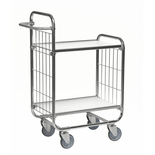 Kommissionierwagen 2 Böden Serie 8000 Grösse L E-Commerce mit Bremse - Palo24