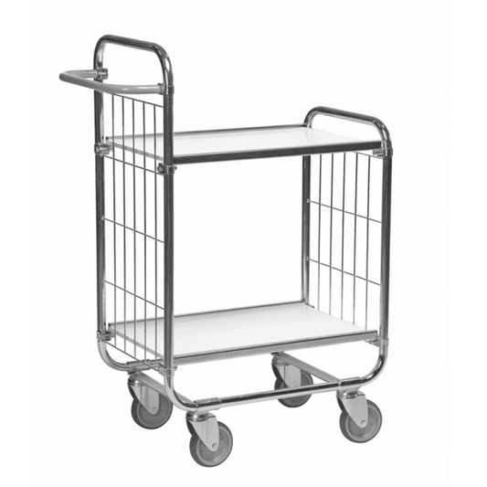 Kommissionierwagen 2 Böden Gr. M Gitter E-Commerce Serie 8000 mit Bremse - Palo24