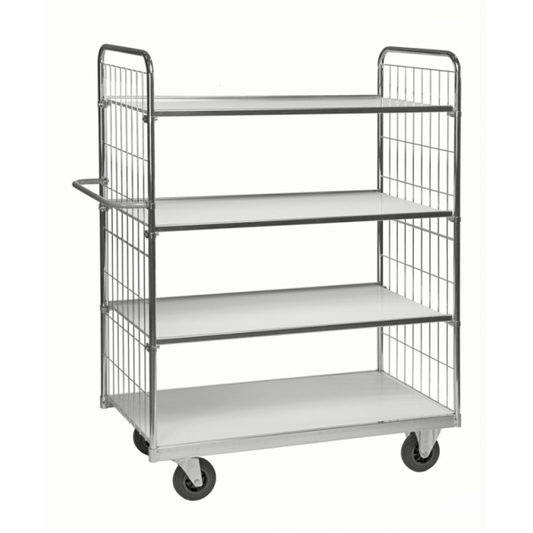 Kommissionierwagen Regalwagen Serie 9000 Grösse L E-Commerce 4 Böden mit Bremse - Palo24