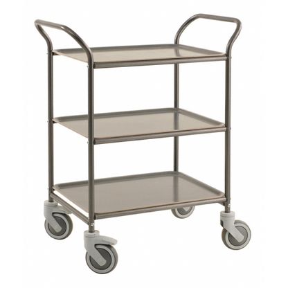 Servierwagen mit drei herausnehmbaren Tabletts Tablettwagen mit Bremse - Palo24