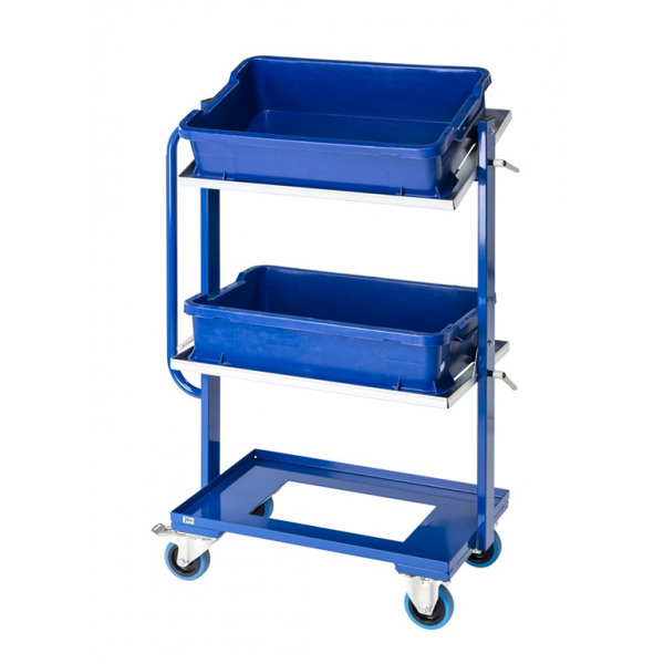 Kleiner flexibler Tablett- und Kistenwagen viele Nutzungsmöglichkeiten Euroboxen - Palo24