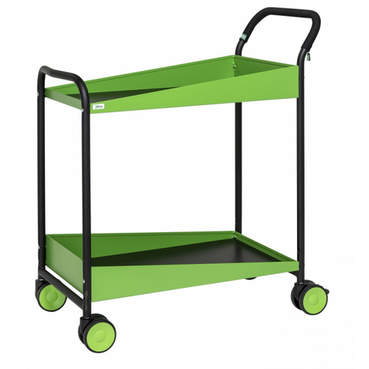 Konga Design Tischwagen Servierwagen mit 2 Böden Grün/Schwarz - Palo24