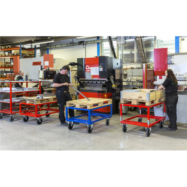 Paletten-Fahrgestell Palettenwagen Traglast: 800 kg - blau - Palo24