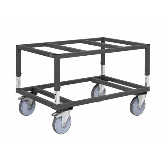 Palettenwagen Höhenverstellbar mit Bremse Geeignet für EUR-Palette - Palo24