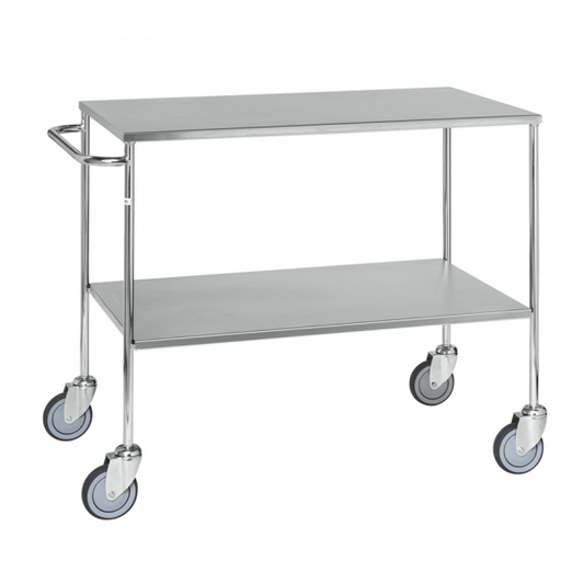 Servierwagen mit Edelstahlblech überzogen | Verschweißt und elektrolytisch verzinkt - Palo24