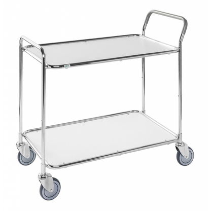 Schmaler Transportwagen mit 2 Böden Tischwagen Elektrolytisch verzinkt - Palo24