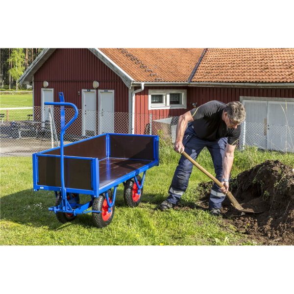 SCHWERLASTWAGEN  Pulverlackiert mit Sperrholzboden Vollverschweißter Rohrrahmen - Palo24