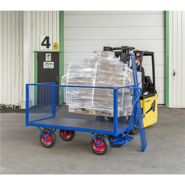 SCHWERLASTWAGEN  Pulverlackiert mit Sperrholzboden Vollverschweißter Rohrrahmen - Palo24