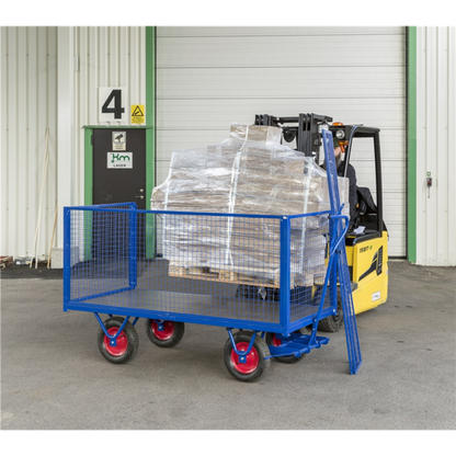 SCHWERLASTWAGEN  Pulverlackiert mit Sperrholzboden Vollverschweißter Rohrrahmen - Palo24