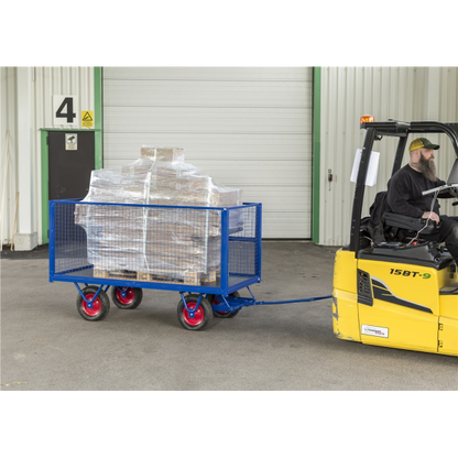 SCHWERLASTWAGEN  Pulverlackiert mit Sperrholzboden Vollverschweißter Rohrrahmen - Palo24