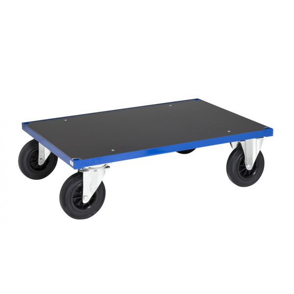 Robuster Plattformwagen MDF Platte Blau Industrie Schule Transport - Palo24