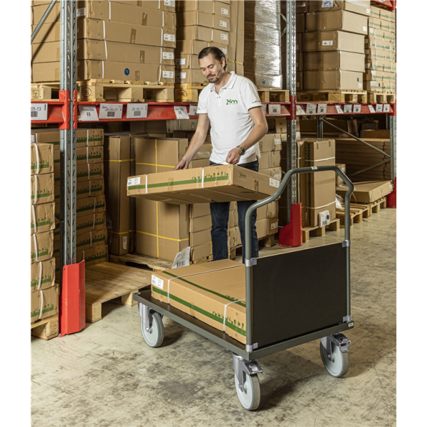 Plattformwagen MDF Platte Markierungsfreie Rollen mit Bremse - Palo24