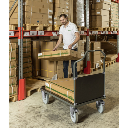 Plattformwagen MDF Platte Markierungsfreie Rollen mit Bremse - Palo24