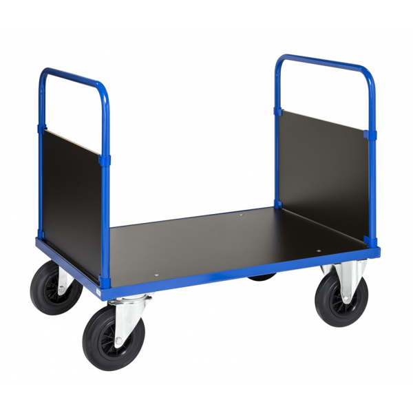 Zweiseitiger Wand Plattformwagen MDF Platte Blau Industrie Schule Transport - Palo24