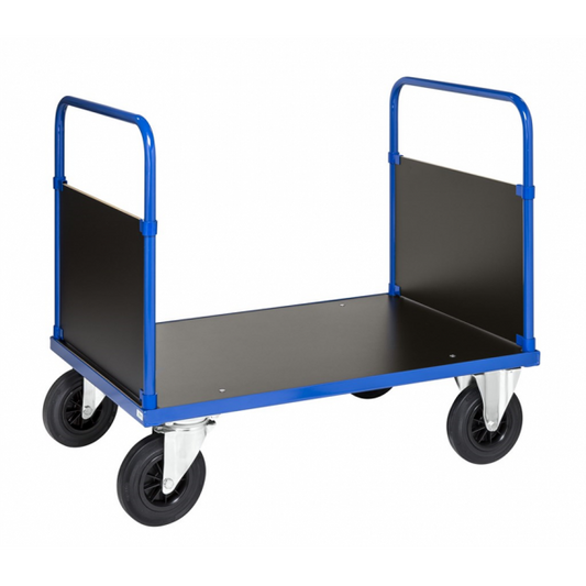 Zweiseitiger Wand Plattformwagen MDF Platte Blau Industrie Schule Transport - Palo24