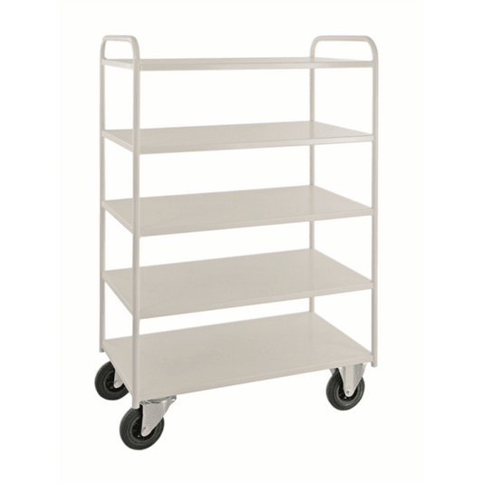 Etagenwagen mit 5 Böden bis 400kg belastbar weiss - Palo24