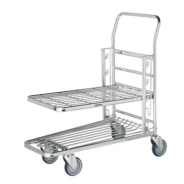 Stapelbarer Einkaufwagen mit Bremse - Palo24