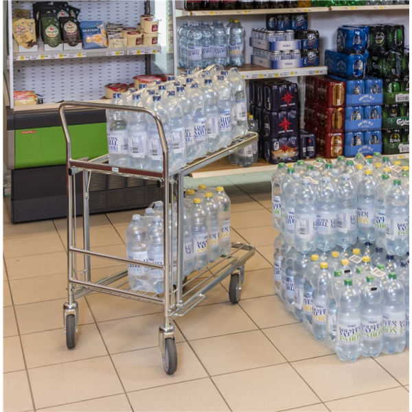 Stapelbarer Einkaufwagen mit Bremse - Palo24