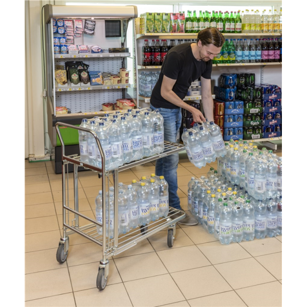 Stapelbarer Einkaufwagen mit Bremse - Palo24