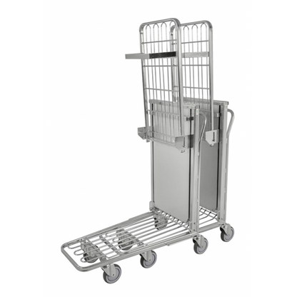 Stapelbarer Einkaufswagen mit selbstständig höhenverstellbaren Boden - Palo24