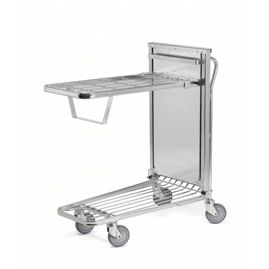 Stapelbarer Einkaufswagen mit selbstständig höhenverstellbaren Boden - Palo24