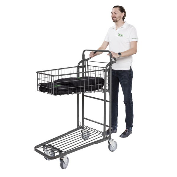 Einkaufswagen Ergonomischer Griff 2 Böden - Palo24