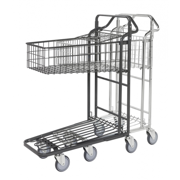 Einkaufswagen Ergonomischer Griff 2 Böden - Palo24