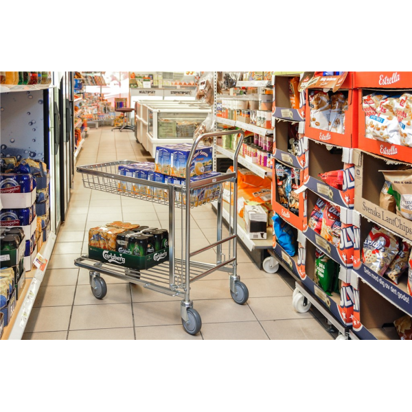 Einkaufswagen Lagerwagen mit Gitterkorb - Palo24