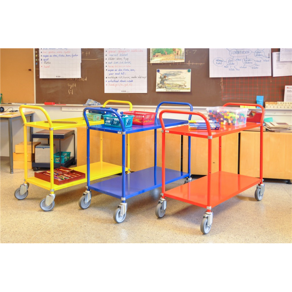 Tischwagen Farbiger Wagen Etagenwagen Schwarz 2 Böden mit Bremse - Palo24