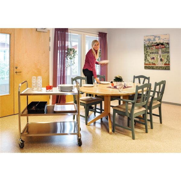 Edelstahlwagen mit 3 Böden und einer Vielzahl von Anwendungsmöglichkeiten - Palo24