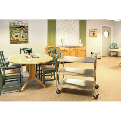 Edelstahlwagen mit 3 Böden und einer Vielzahl von Anwendungsmöglichkeiten - Palo24